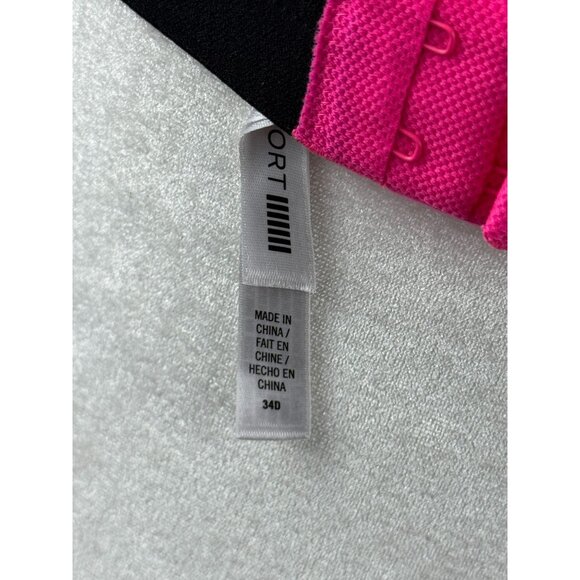 NEW Victorias Secret VSX Sport Racerback Sports Bra Pink Black High Impact 34D - Picture 7 of 13